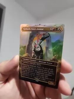 MTG Gishath, Sun's Avatar Borderless Foil, Mythic, Lost Caverns of Ixalan - Image 3