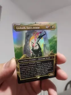 MTG Gishath, Sun's Avatar Borderless Foil, Mythic, Lost Caverns of Ixalan - Image 4