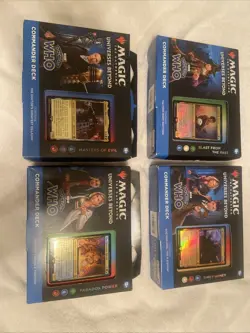 Magic The Gathering Doctor Who Commander Deck All 4 Complete Set Brand New - Image 1