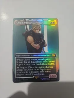 Cloud, Midgard Mercenary Borderless Foil MTG Final Fantasy Mint - Image 1