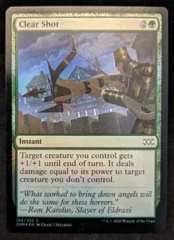 MTG Magic FOIL Clear Shot Double Masters Faded Ink Misprint NM - Image 1