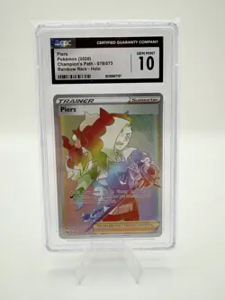 2020 Pokemon Trainer PIERS 078/073 Full Art Champion's Path CGC Gem Mint 10 - Image 1