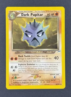 Dark Pupitar 38/105 Regular Uncommon Neo Destiny Unlimited WoTC Pokemon TCG LP - Image 1