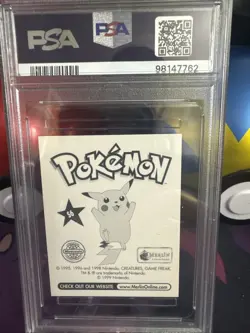 1999 MERLIN POKEMON #S6 PIKACHU-PRISM PSA 9 - Image 2