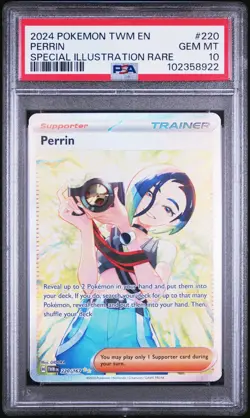 2024 POKEMON TWM EN-TWILIGHT MASQUERADE SPECIAL ILLUSTRATION RARE PERRIN PSA 10 - Image 1