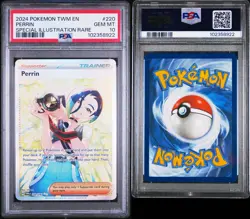 2024 POKEMON TWM EN-TWILIGHT MASQUERADE SPECIAL ILLUSTRATION RARE PERRIN PSA 10 - Image 3