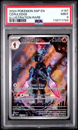 2024 Pokemon SSP EN Ceruledge Illustration Rare #197 PSA 9 Mint - Image 1