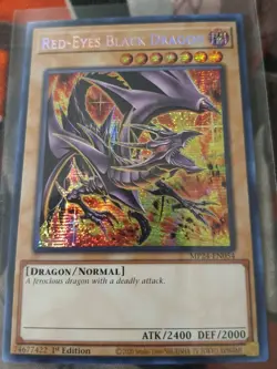 RED-EYES BLACK DRAGON PRISMATIC SECRET RARE MP24-EN054 1st NM YUGIOH TCG ALT ART - Image 1