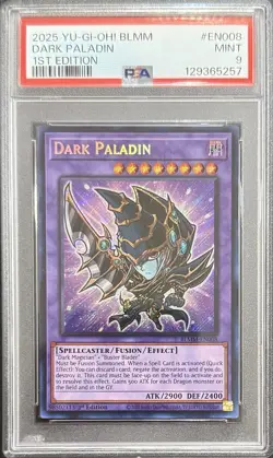 2025 PSA 9 YUGIOH BLMM SECRET RARE CHIBI DARK PALADIN 💫 - Image 1
