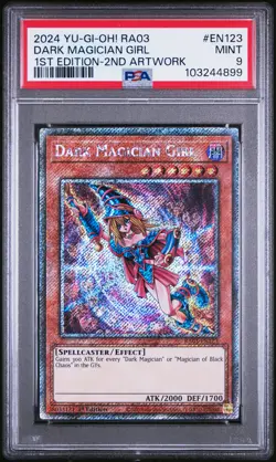 2024 YU-GI-OH! RA03-QUARTER CENTURY BONANZA #EN123 DARK MAGICIAN GIRL PSA 9 - Image 1