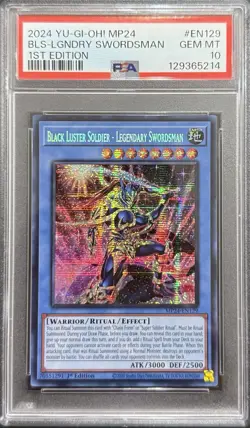 2024 PSA 10 YUGIOH MP24 SECRET RARE BLACK LUSTER SOLDIER LEGENDARY SWORDSMAN BLS - Image 1