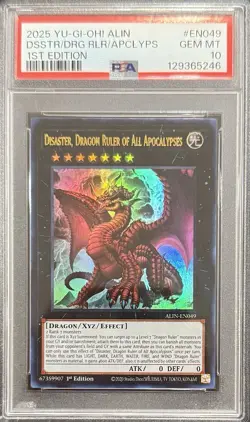 2025 PSA 10 YUGIOH SUDA ULTRA RARE DISASTER DRAGON RULER OF ALL APOCALYPSES 💎 - Image 1