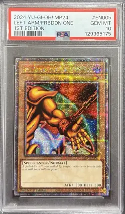 2024 PSA 10 YUGIOH MP24 25TH QC SECRET RARE LEFT ARM OF EXODIA 💎 - Image 1