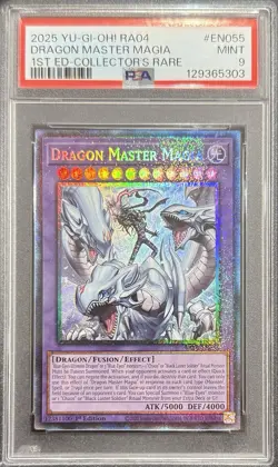 2025 PSA 9 YUGIOH RA04 COLLECTORS RARE DRAGON MASTER MAGIA 💫 - Image 1
