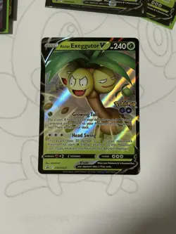 Alolan Exeggutor V - SWSH225 - Pokemon Sword & Shield Base Set Rare Card NM - Image 1