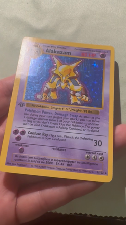 1st Edition Shadowless Alakazam Holo - 1/102 - Base Set Vintage Pokemon Card - Image 2