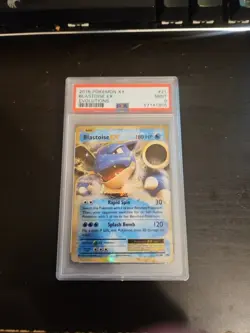 Pokemon TCG Blastoise EX Ultra Rare Holo Card 21/108 Psa 9 - Image 1