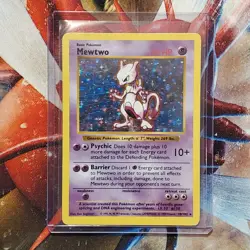 Mewtwo - 10/102 - Shadowless Holo Rare - Base Set - Pokemon Card - Lot #606 - Image 1