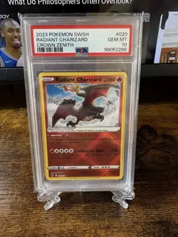 Radiant Charizard SWSH Crown Zenith Radiant Rare Card PSA 10 Gem Mint 020/159 - Image 1