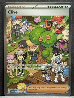 Pokemon TCG Paldean Fates Clive Sir Special Illustration Card 236/091 NM - Image 1