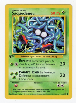 Pokemon Card - Tangela Saquedeneu 1st Edition French Base Set 66/102 Common - Image 1