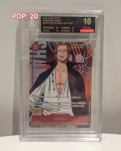 One Piece TCG Card Game Shanks Beckett BGS Black Label 10 - Image 1