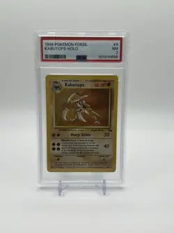 1999 Pokemon Fossil Kabutops Holo Rare 9 / 62 PSA 7 Pokemon Card Original 151 - Image 1