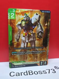 Gundam AGE-1 Normal Gundam Card Game . Dual Impact Legend Rare GD02-021 - Image 2