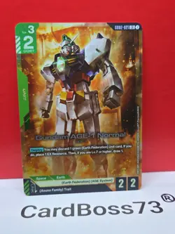 Gundam AGE-1 Normal Gundam Card Game . Dual Impact Legend Rare GD02-021 - Image 5