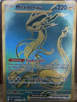 Pokemon TCG Miraidon EX Scarlet & Violet Paldean Fates Hyper Rare Card 243/091 - Image 2