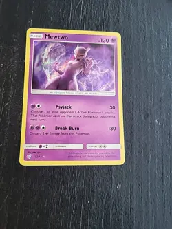Pokemon Mewtwo Holo Rare TCG Card 12/18 Detective Pikachu LP - Image 1