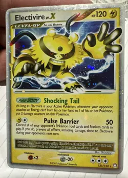 Electivire LV.X 121/123 D&P Myst Tr. Pokemon Card Holo Foil Rare NM HOLO BLEED - Image 1