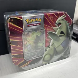 POKEMON TRADING CARD GAME TYRANITAR V STRIKERS TIN FACTORY SEALED EVOLVING SKIES 820650809552 - Image 2