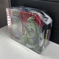 POKEMON TRADING CARD GAME TYRANITAR V STRIKERS TIN FACTORY SEALED EVOLVING SKIES 820650809552 - Image 3