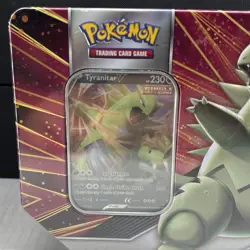 POKEMON TRADING CARD GAME TYRANITAR V STRIKERS TIN FACTORY SEALED EVOLVING SKIES 820650809552 - Image 5