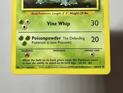 Ivysaur 30/102 (MP) Uncommon Base Set Unlimited 1996 WOTC Pokemon Card - Image 5