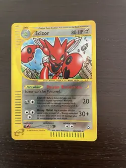 Pokemon Card Scizor H21/H32 Aquapolis Cosmos holo ENG Played - Image 2