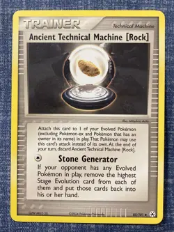 Pokemon Ancient Technical Machine Rock 85/101 EX Hidden Legends BUY 2 CARDS GET - Image 1