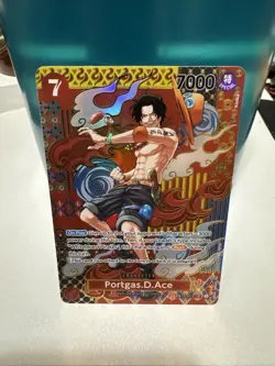 One Piece TCG Card Game Portgas D Ace OP02-013 SP Alternative Art ENG - Image 1