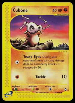Pokemon Card - Cubone Aquapolis 72/147 Non Holo - Image 1