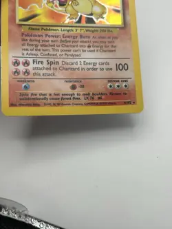 Charizard Base Set Holo Rare Pokemon Trading Card 4/102 MP - Image 3