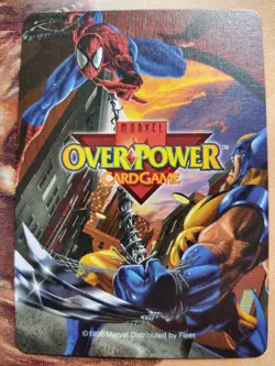 OverPower Marvel IQ Fleer 1996 Quicksilver Hero Character Card Rare NM - Image 2