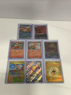Pokemon 8 Card Lot Basic Energy / Charizard ex / Alakazam Ex / Scizor / Wimpod - Image 1