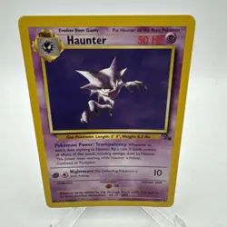 Pokemon TCG Haunter Fossil Set Unlimited Rare Non-Holo Card 21/62 NMT - Image 1