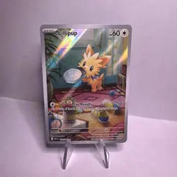 Pokemon TCG White Flare Lillipup 154/086 Illustration Rare Card NM - Image 1
