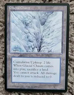 Glacial Chasm - Ice Age - MTG Magic The Gathering - LP Lightly Played 1x X1 - Image 1