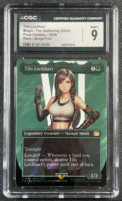 2025 MTG Final Fantasy CGC 9 Tifa Lockhart 0536 Rare Surge Foil Mint 010 - Image 1