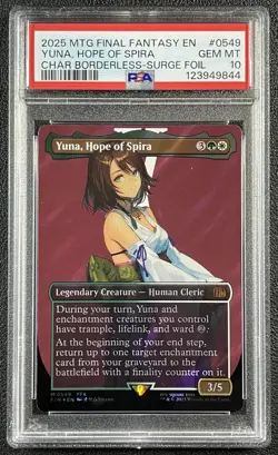 2025 MTG Final Fantasy PSA 10 Yuna Hope of Spira Surge Foil 0549 MythicGem Mint - Image 1