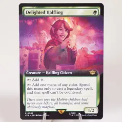 Delighted Halfling Extended Art 363 LoTR MTG NM Regular See Video - Image 1