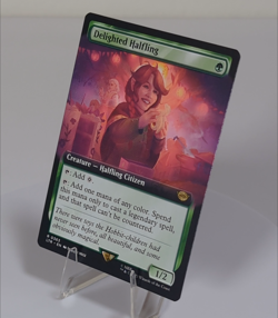 Delighted Halfling Extended Art 363 LoTR MTG NM Regular See Video - Image 2